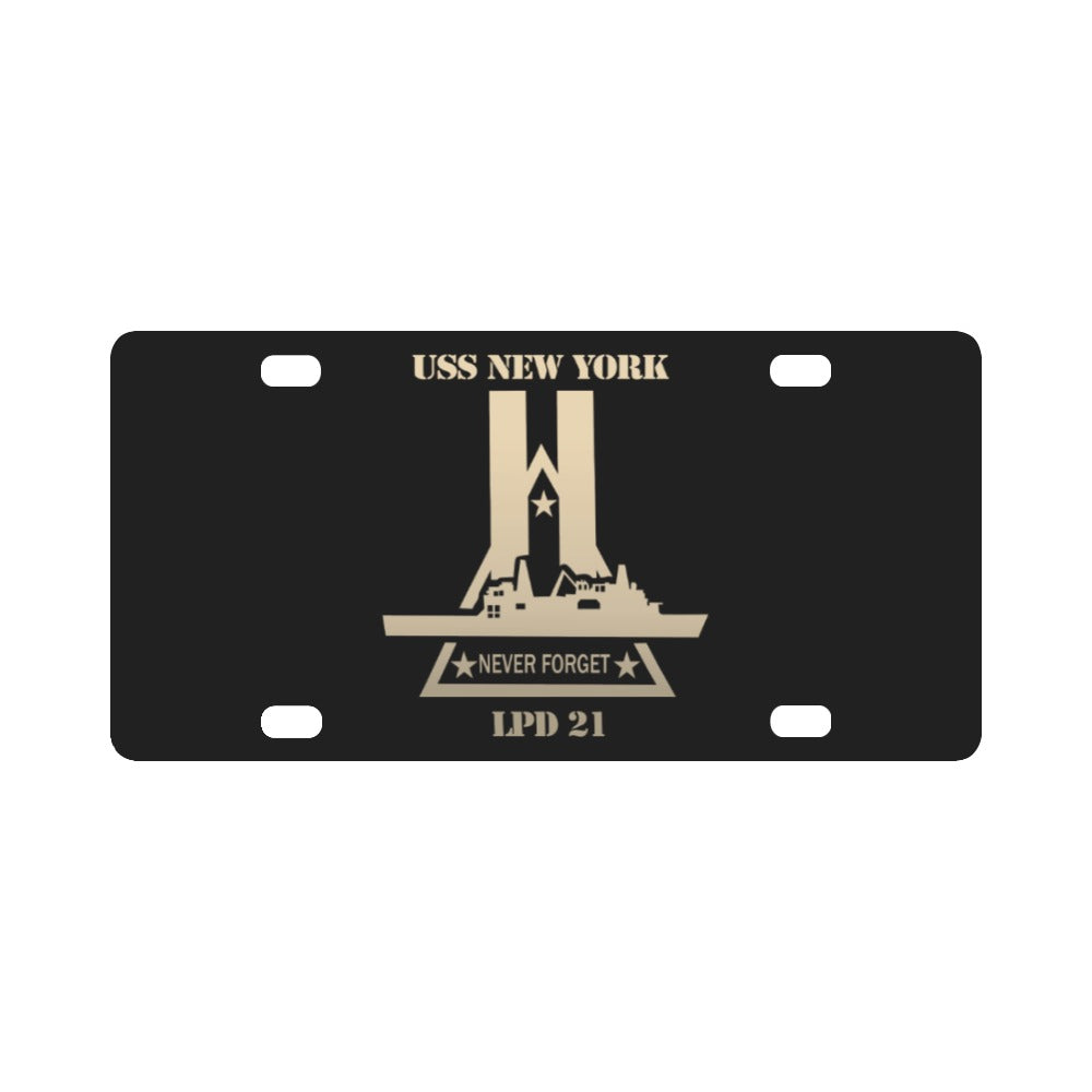 Navy - USS New York (LPD-21) wo Txt X 300 Classic License Plate