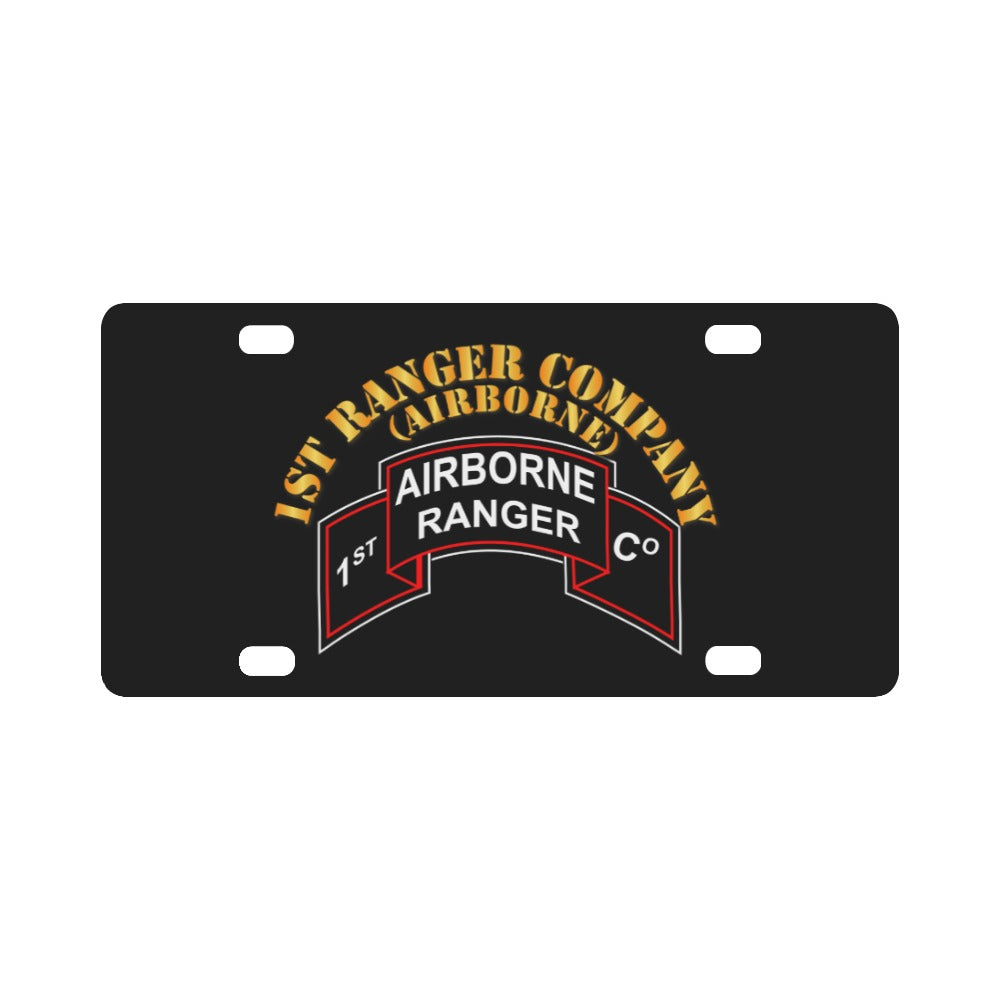 SOF - 1st Ranger Co w Txt Classic License Plate