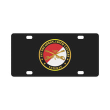 Load image into Gallery viewer, Army - 1st Squadron, 180th Cavalry Branch Veteran - Red - White X 300 Classic License Plate
