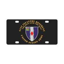 Load image into Gallery viewer, Army - 61st Infantry Regiment - Best Lead Rest - US Army Classic License Plate
