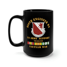 Load image into Gallery viewer, Black Mug 15oz - Army - 809th Engineer Bn - Thailand w VN SVC X 300
