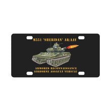 Load image into Gallery viewer, Army - M551 Sheridan - Firing - AR-AAV Classic License Plate
