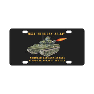 Army - M551 Sheridan - Firing - AR-AAV Classic License Plate