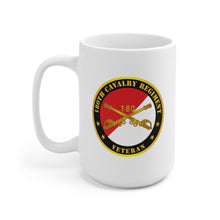 Load image into Gallery viewer, Ceramic Mug 15oz - Army - 180th Cavalry Regiment Branch Veteran - Red - White X 300

