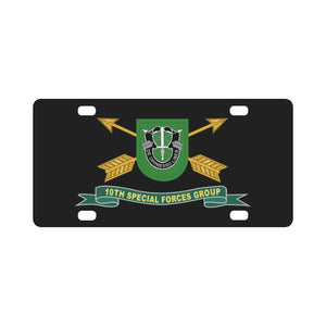 Army - 10th Special Forces Group - Flash w Br - Ribbon X 300 Classic License Plate