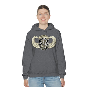 Unisex Heavy Blend Hooded Sweatshirt - SOF - Airborne Badge - SF - DUI