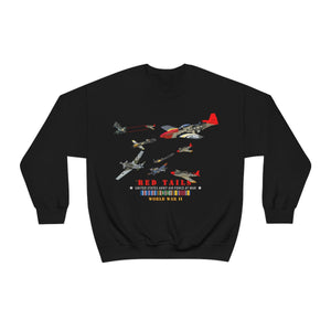 Unisex Heavy Blend Crewneck Sweatshirt - Army - AAC - 332nd Fighter Group - Red Tails - At War