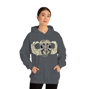 Unisex Heavy Blend Hooded Sweatshirt - SOF - Airborne Badge - SF - DUI