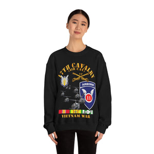 Unisex Heavy Blend Crewneck Sweatshirt - Army - 17th Cavalry (Air CAv) - 11th Airborne Division w SVC