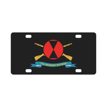 Load image into Gallery viewer, Army - 7th Infantry Division - SSI w Br - Ribbon X 300 Classic License Plate
