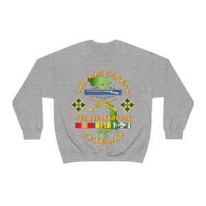 Unisex Heavy Blend Crewneck Sweatshirt - Vietnam Combat Infantry Veteran w 4th Inf Div SSI V1