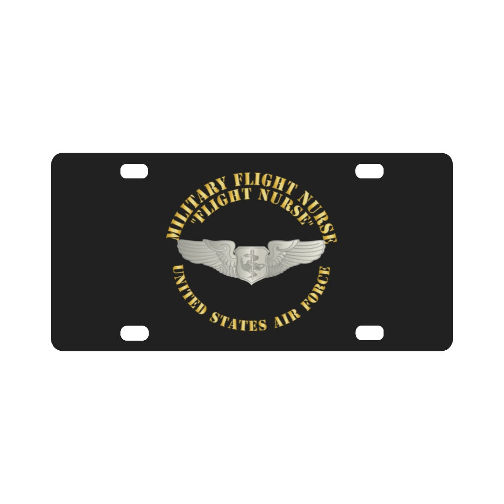 USAF - Military Flight Nurse - Flight Nurse - Basic Classic License Plate