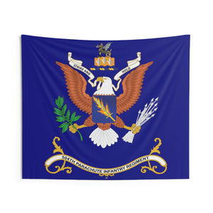 Indoor Wall Tapestries - 504th Parachute Infantry Regiment - STRIKE and HOLD - Regimental Colors Tapestry