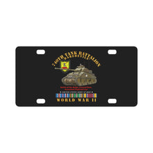 Load image into Gallery viewer, Army - 740th Tank Battalion - Daredevils w Tank WWII EU SVC Classic License Plate
