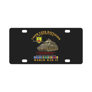 Army - 740th Tank Battalion - Daredevils w Tank WWII EU SVC Classic License Plate