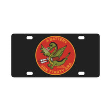 Load image into Gallery viewer, Army - A Battery - 4th Bn, 77th Artillery (ARA) Classic License Plate
