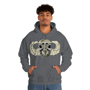 Unisex Heavy Blend Hooded Sweatshirt - SOF - Airborne Badge - SF - DUI