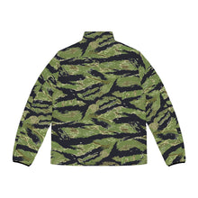 Load image into Gallery viewer, Men&#39;s Puffer Jacket (AOP) - Vietnam Military Tiger Stripe Jungle Camouflage
