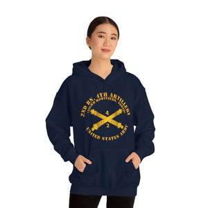 Unisex Heavy Blend™ Hooded Sweatshirt - Army - 2nd Bn 4th Field Artillery Regt - 105mm w Arty Br