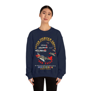 Unisex Heavy Blend Crewneck Sweatshirt - Army - AAC - 332nd Fighter Group - Red Tails - Protect Force