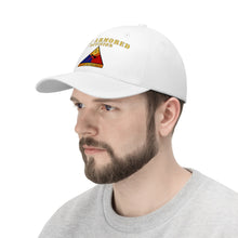 Load image into Gallery viewer, Unisex Twill Hat - 1st Armored Division - Shoulder Sleeve Insignia (SSI) without Text - Direct to Garment (DTG) Printed
