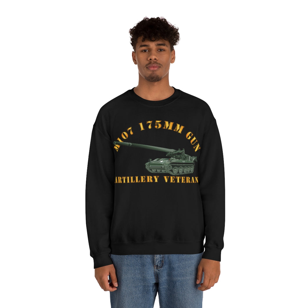 Unisex Heavy Blend Crewneck Sweatshirt - Army - M107 - 175mm Gun - Artillery Veteran