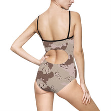 Load image into Gallery viewer, Women&#39;s One-piece Swimsuit - Military Chocolate Chip Desert Camouflage
