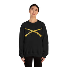 Load image into Gallery viewer, Unisex Heavy Blend Crewneck Sweatshirt - Army - Infantry Branch - Crossed Rifles
