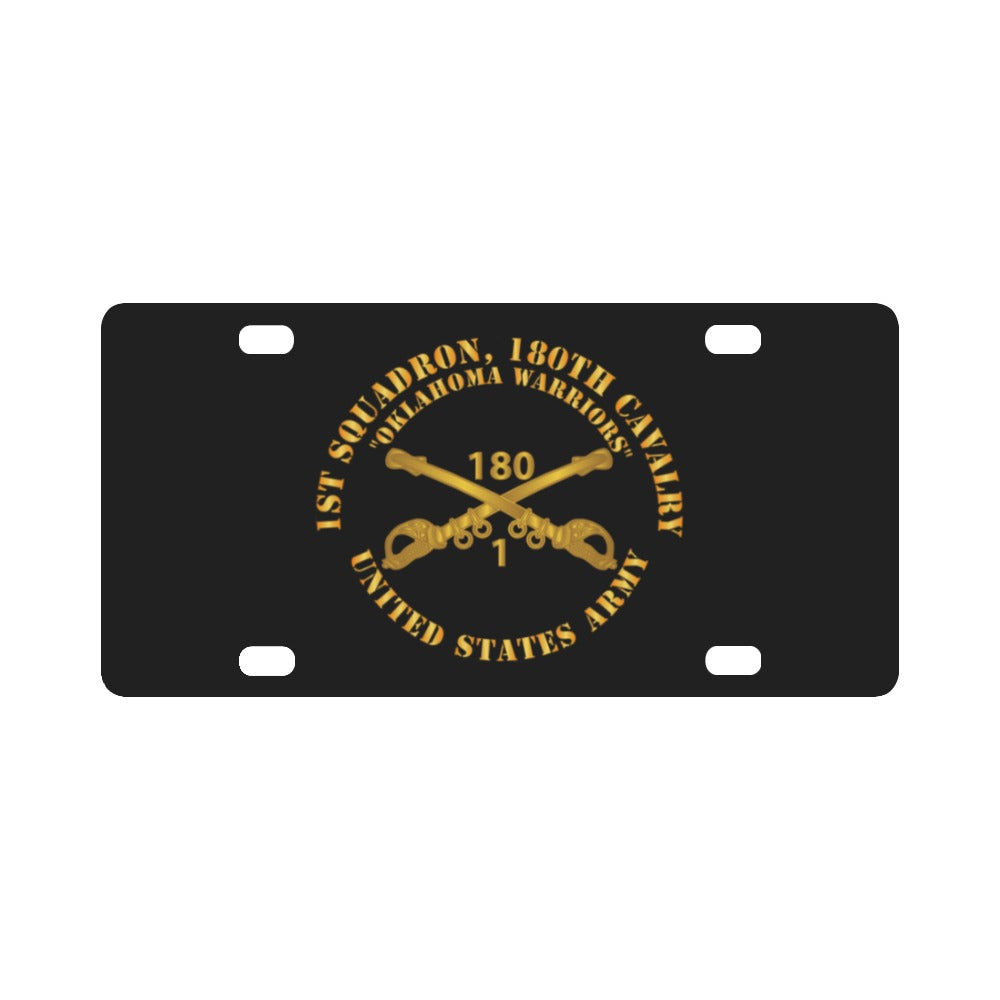 Army - 1st Squadron, 180th Cavalry Branch - Oklahoma Warriors - US Army X 300 Classic License Plate