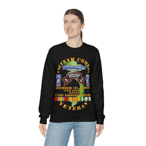 Unisex Heavy Blend Crewneck Sweatshirt - Army - Vietnam Combat Vet - N Co 75th Infantry (Ranger) - 173rd Airborne Bde SSI