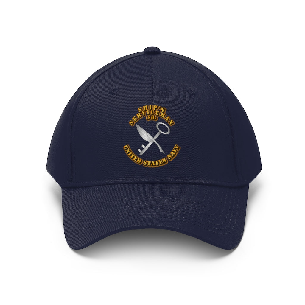 Unisex Twill Hat - Navy - Rate - Ship's Serviceman - Direct to Garment (DTG) - Printed