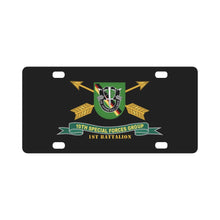 Load image into Gallery viewer, Army - 1st Battalion, 10th Special Forces Group - Flash w Br - Ribbon X 300 Classic License Plate
