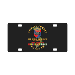 Army - Vietnam Combat Vet - 3rd Radio Research Unit (RRU) w VN SVC Classic License Plate