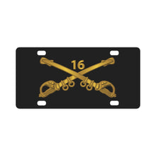 Load image into Gallery viewer, Army - 16th Cavalry Branch wo Txt Classic License Plate
