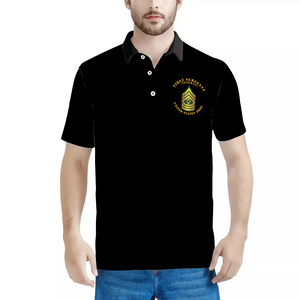 Custom Shirts All Over Print POLO Neck Shirts - Army - First Sergeant - 1SG - Veteran