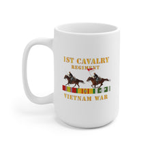 Load image into Gallery viewer, Ceramic Mug 15oz - Army - 1st Cavalry Regiment - Vietnam War wt 2 Cav Riders and VN SVC X300
