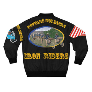 Men's AOP Bomber Jacket - E Company, 25th Infantry, "Iron Riders", Buffalo Soldiers