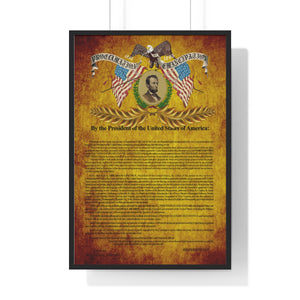 Premium Framed Vertical Poster - Emancipation Proclamation - January 1, 1863