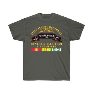 Unisex Ultra Cotton Tee - Army - F Troop 4th Cav - Hunter Killer w Vietnam War SVC