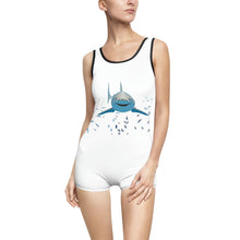 Load image into Gallery viewer, Women&#39;s Vintage Swimsuit - Great White Shark with Entourage
