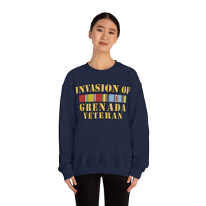 Unisex Heavy Blend Crewneck Sweatshirt - Army - Grenada Invasion Veteran w EXP SVC