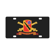 Load image into Gallery viewer, Army - 196th Field Artillery Brigade SSI w Br - Ribbon X 300 Classic License Plate
