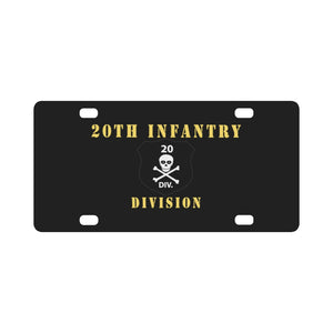 Army - 20th Infantry Division X 300 - Hat Classic License Plate
