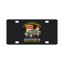 Load image into Gallery viewer, Army - 15th Cavalry Group - One for All - w Armored Scout Car w SSI WWII EU SVC Classic License Plate
