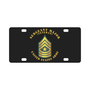 Army - Sergeant Major - SGM - Veteran Classic License Plate