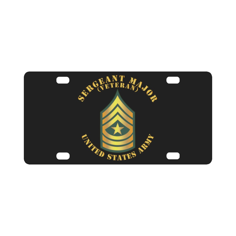 Army - Sergeant Major - SGM - Veteran Classic License Plate