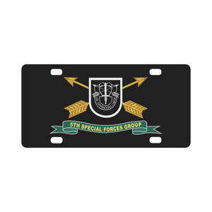 Army - 5th Special Forces Group - Flash w Br - Ribbon X 300 Classic License Plate