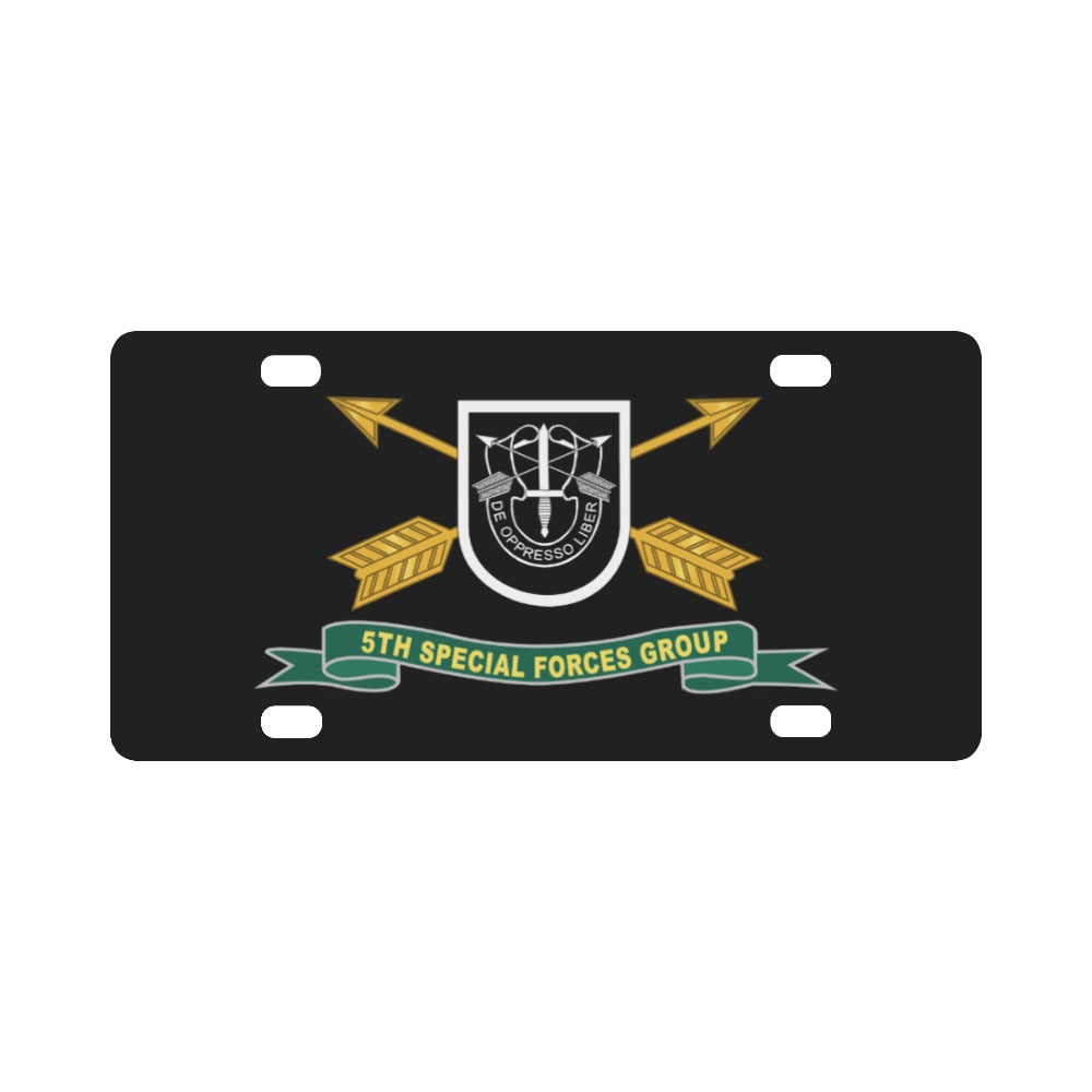 Army - 5th Special Forces Group - Flash w Br - Ribbon X 300 Classic License Plate