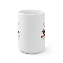 Load image into Gallery viewer, Ceramic Mug 15oz - Army - 1st Cavalry Regiment - Vietnam War wt 2 Cav Riders and VN SVC X300
