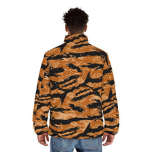 Load image into Gallery viewer, Men&#39;s Puffer Jacket (AOP) - Vietnam Tiger Stripe Orange X 300
